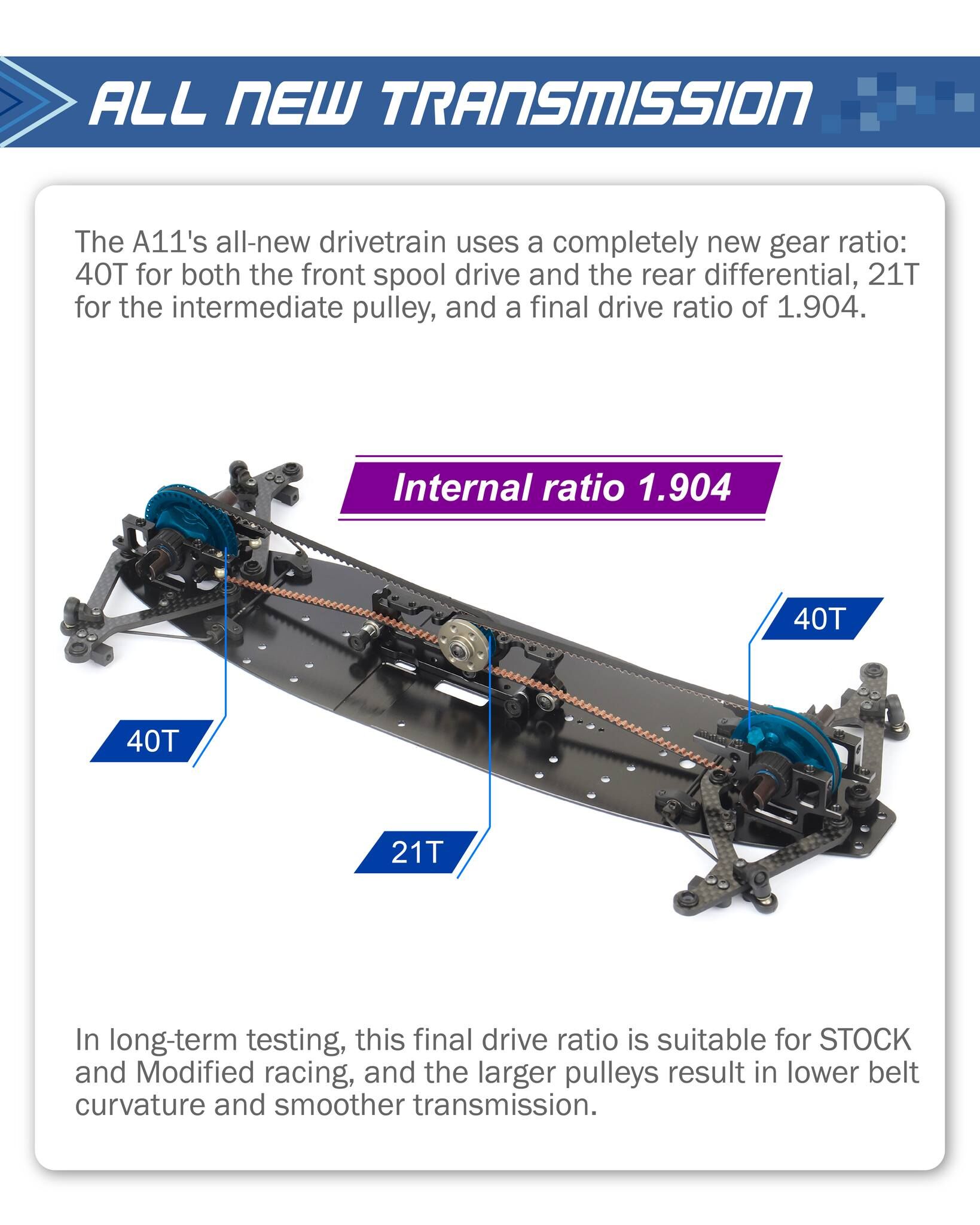 ARC A11 Touring Car Kit 1:10 Carbon Chassis | ARC-R100042
